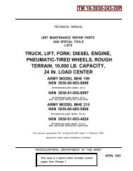 TM 10-3930-243-20P TRUCK, LIFT, FORK: DIESEL ENGINE ...