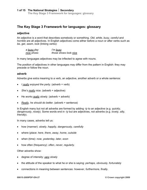 Key Stage 3 Framework for languages ... - Rachel Hawkes