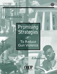 Promising Strategies To Reduce Gun Violence - Office of Juvenile ...