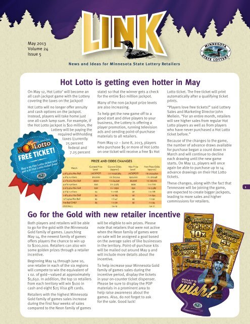 Go for the Gold with new retailer incentive Hot Lotto is getting even ...