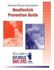 Needlestick Prevention Guide - American Nurses Association