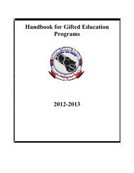 Handbook for Gifted Education Programs - Oconee County Schools