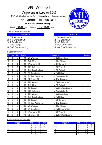 VFL Wolbeck - TuS Hiltrup FuÃball 2013/2014