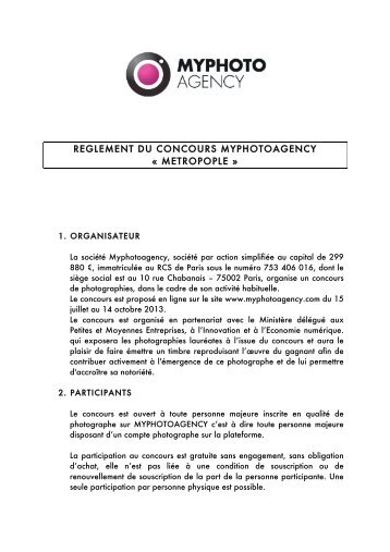 Consulter le réglement complet du concours - MyPhotoAgency