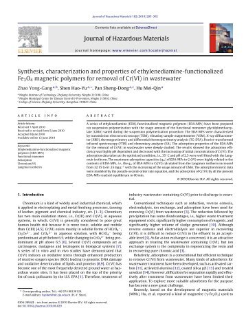 Synthesis, characterization and properties of ethylenediamine ...