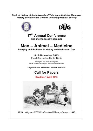 Man â Animals â Medicine - DVG-Vet-Congress