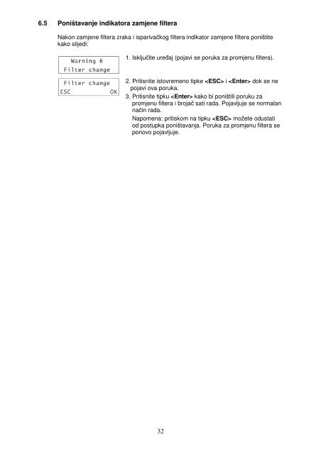 Upute za korištenje i održavanje (pdf, 13.313 kB) - Ema d.o.o.