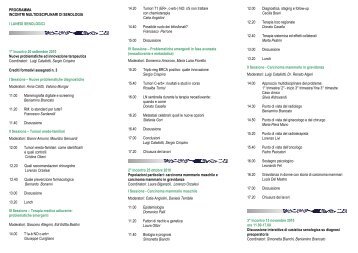 Programma - Centro per lo Studio e la Prevenzione Oncologica ...