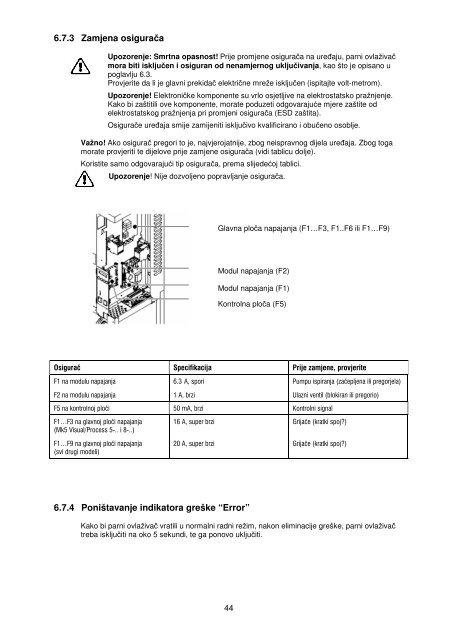 Upute za upotrebu i održavanje (pdf, 862 kB) - Ema d.o.o.