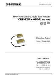 CDP-TX/RX-02E-R 457 MHz - Circuit Design, Inc.