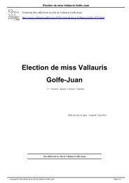 Election de miss Vallauris Golfe-Juan