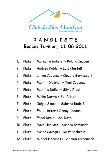 Rangliste Boccia 2011 Erwachsene.pdf - Skiclub-Mundaun
