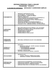 Programa TÃ©cnico de Defensa Personal para la mujer