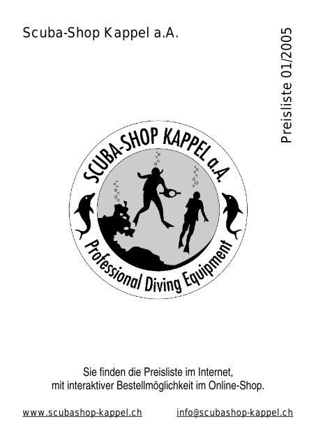 Scuba-Shop Kappel a.A. P re isliste 0 1 /2 0 0 5