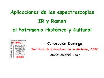 Aplicaciones de las espectroscopÃ­as IR y Raman al Patrimonio ...
