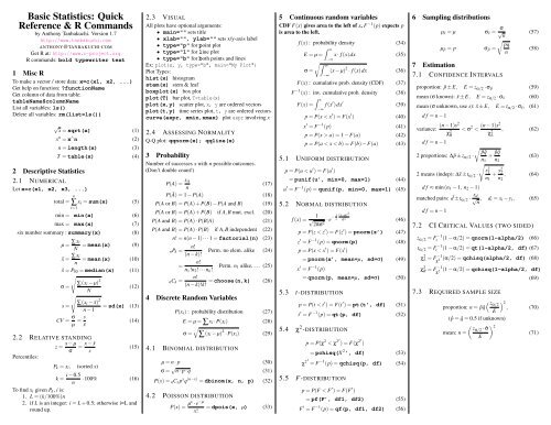 MAT 167: Statistics Midterm Exam Instructor: Anthony Tanbakuchi ...