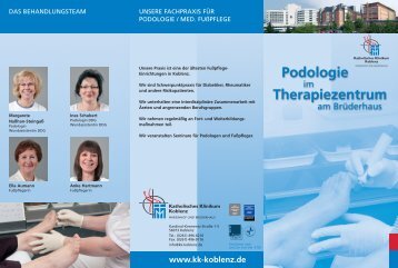 Podologie/Medizinische FuÃpflege - Katholisches Klinikum Koblenz