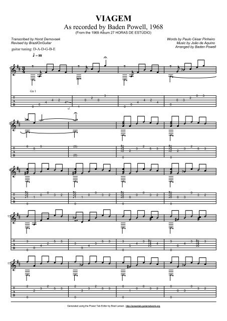 Viagem Baden Powell 1968 Cifra Club