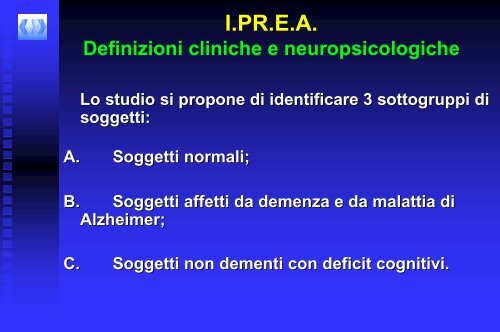 Consulta la presentazione dei dati - EpiCentro - Istituto Superiore di ...