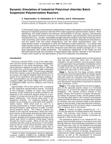 Dynamic Simulation of Industrial Poly(vinyl chloride ... - ResearchGate