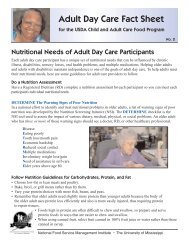 Adult Day Care Fact Sheet - National Food Service Management ...