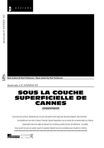 Sous la couche superficielle de Cannes 92 / behind the ... - Africultures