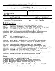 NIH Biosketch - PSTP - University of Pittsburgh