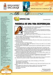 PARÃBOLA DE UMA VIDA DESPERDIÃADA - Igreja Batista ItacuruÃ§Ã¡