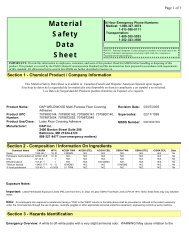 Material Safety Data Sheet - Feldman Lumber