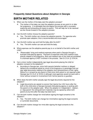 BIRTH MOTHER RELATED - Infant Adoption Training Initiative