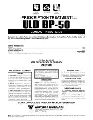 ULD BP-50 - Specimen Label - Batzner Pest Management