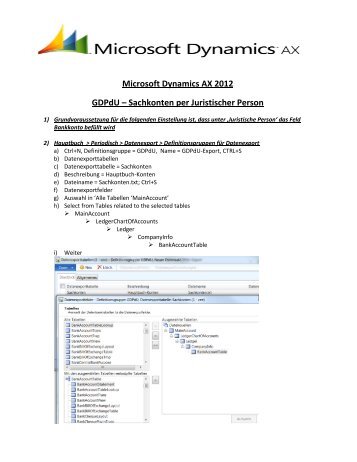 Microsoft Dynamics AX 2012 GDPdU â Sachkonten ... - TechNet Blogs