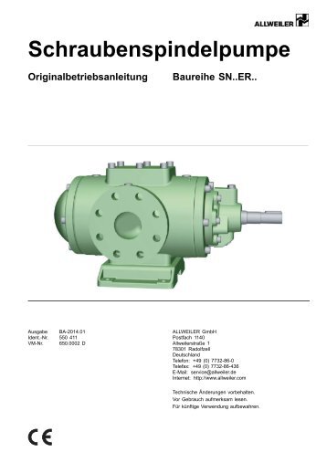 Schraubenspindelpumpe - ALLWEILER Service-Portal