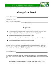 Garage Sale Permit - City of Springfield