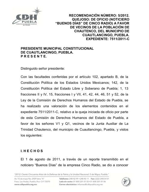 PRESIDENTE MUNICIPAL CONSTITUCIONAL DE ...