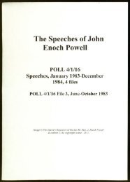 The Speeches of John Enoch Powell