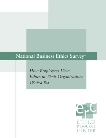 (AA)-NBES FINAL-2005 - Ethics Resource Center