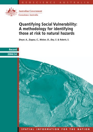 Quantifying Social Vulnerability: A methodology for ... - EarthByte