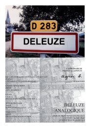 DELEUZE ANALOGIQUE - Ambassade de France au Japon