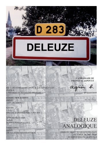 DELEUZE ANALOGIQUE - Ambassade de France au Japon