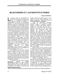34. Milan Kundera et l'authenticitÃ© du roman