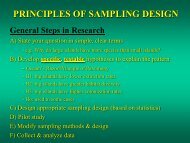 four vital principles of sampling design - Laurance Lab