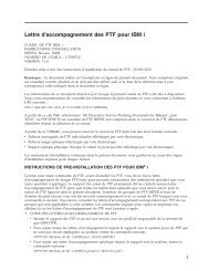 Lettre d'accompagnement des PTF pour IBM i