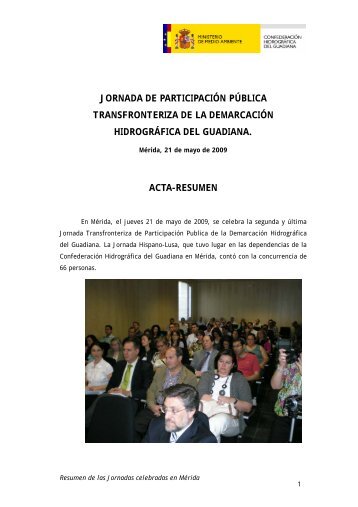 temas importantes de la zona alta del guadiana - Plan HidrolÃ³gico ...
