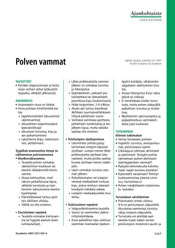 Polven vammat - Terveyskirjasto