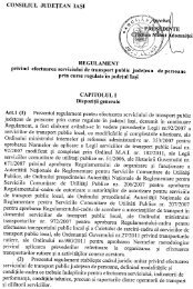 Proiect al Regulamentului Serviciului de transport public judetean ...