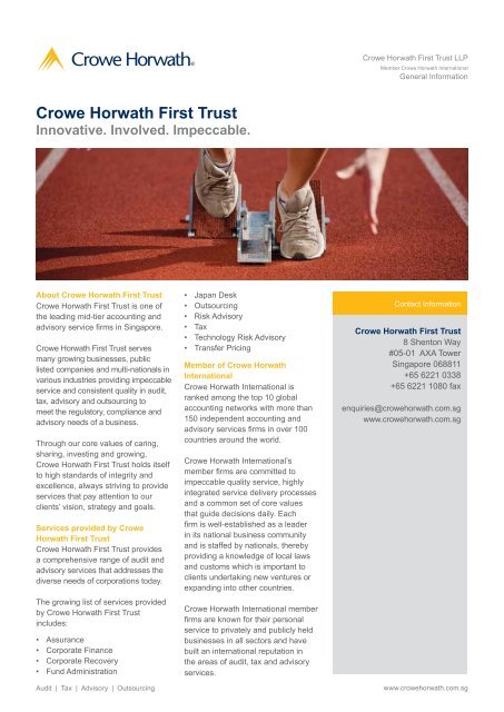 View Brochure - Crowe Horwath International