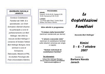 Le Costellazioni Familiari - Centro Studi Salute