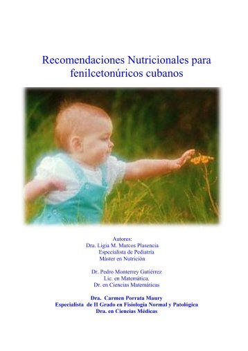 Recomendaciones Nutricionales para fenilcetonÃºricos cubanos
