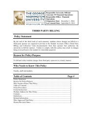 THIRD PARTY BILLING Policy Statement Reason for Policy/Purpose ...